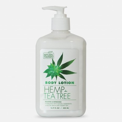 Natural Therapy Hemp+ Tea Tree Lotion 16.9 oz | Refreshing Moisturizing