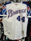 MITCHELL AND NESS HANK AARON AUTHENTIC BRAVES JERSEY SIZE 44 — photo 1