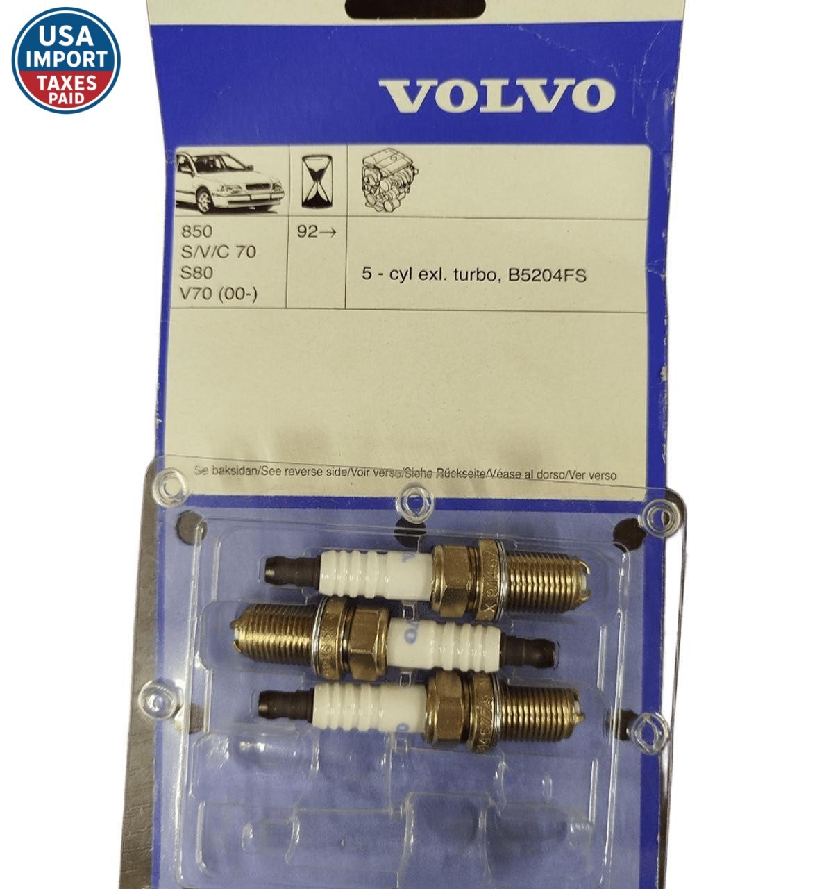 VOLVO Spark Plug Set For S60 S70 V70 C70 2.3 2.4 2.5 Genuine 8642660