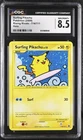CGC 8.5 NM/MINT+ Surfing Pikachu 114/111 Rising Rivals Holo Pokemon Card
