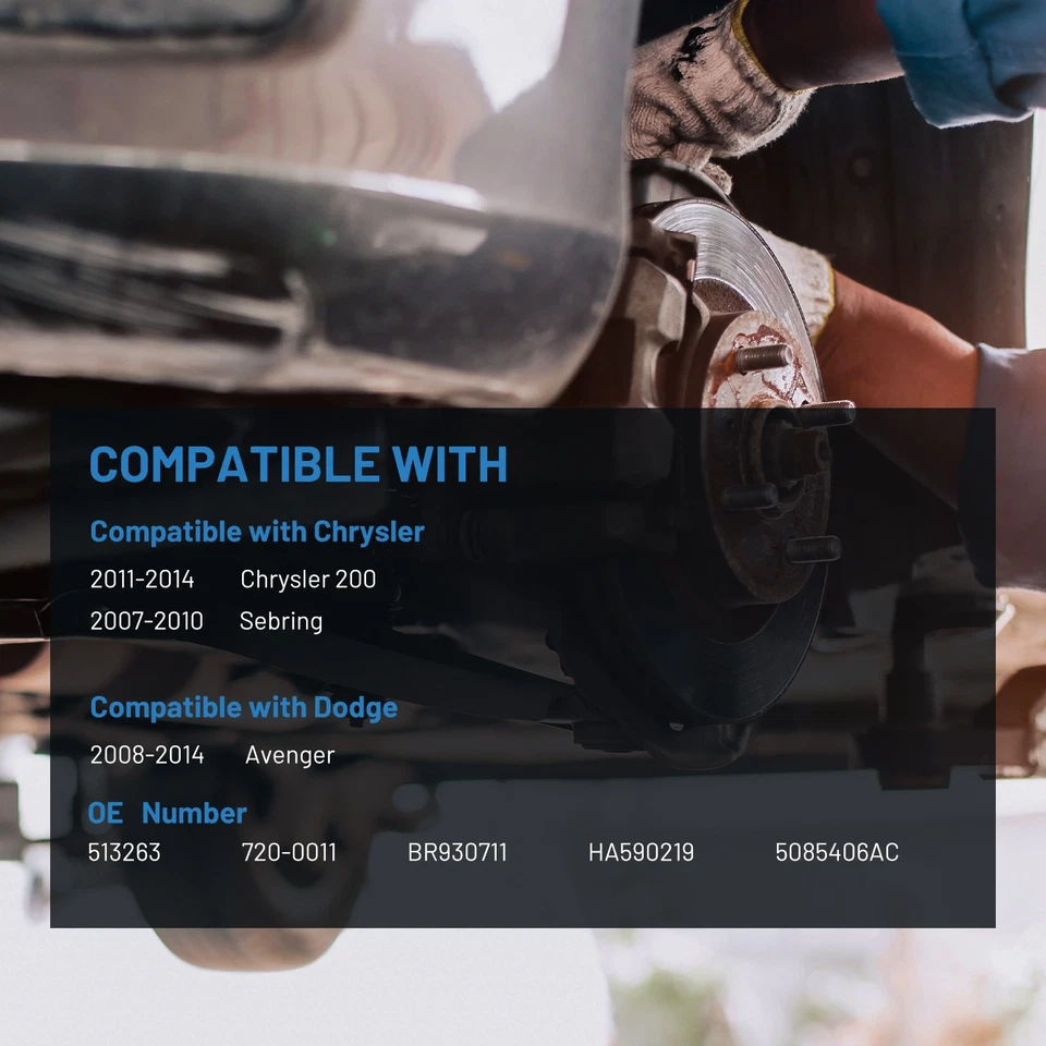 Pair Front Wheel Hub & Bearing Assembly For 2007-2010 Chrysler Cirrus 2.4L 3.5L - Image 2 of 4