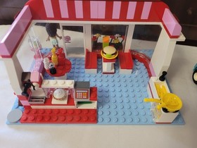 Lego Friends 3183 Stephanies Car + 3061 City Park Cafe -Missing Several Pieces