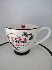 Portobello Buy Inspire Bone China Large Mug" Home Is Where The Heart Is" Red...