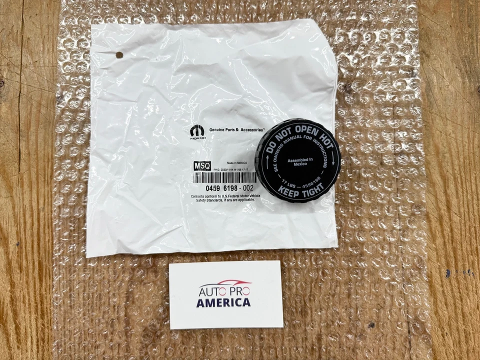 DEPÓSITO DE REFRIGERANTE DEL RADIADOR / TAPA DE BOTELLA 1998-2022 Dodge Jeep Chrysler OEM MOPAR Foto 2 de 4