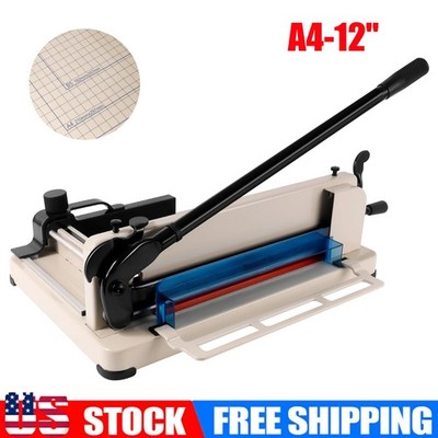 Paper Cutter 12''-A4 Guillotine Paper Trimmer 400-Sheet Cutting Capacity for Card