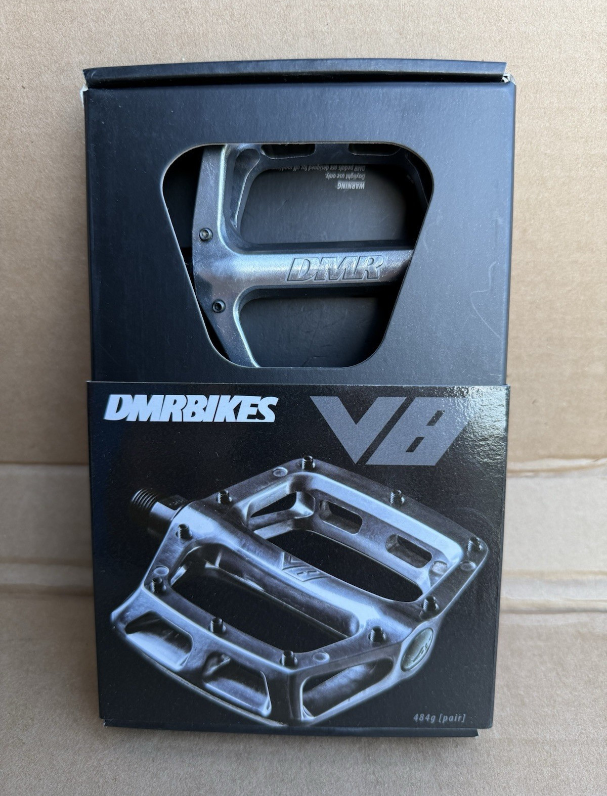 DMR V8 Aluminum Flat Platform Pedals Silver Pair 9/16" BMX/Mountain Bike