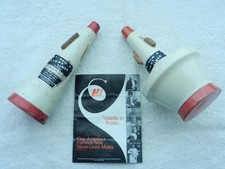 2 Vintage Trumpet / Cornet MUTES Humes  Berg Cup / Straight  Mute Catalog