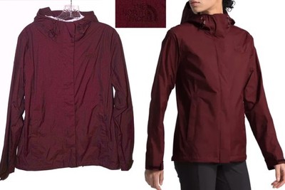 The North Face Venture 2 Jacket Dryvent WaterProof Garnet Burgundy sz L Wms