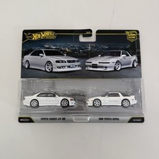 Paquete de 2 Toyota Chaser JZX 100 + 1989 Toyota Supra Car Culture Premium Hot Wheels