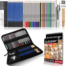 54-Piece Painting and Sketching Set for Artists, Adults, and Children - 50-Pa...
