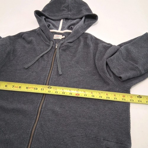 Faherty Hoodie Men's Large Full Zip Waffle Knit Cotton Cardigan Sweater EUC - Picture 7 of 8