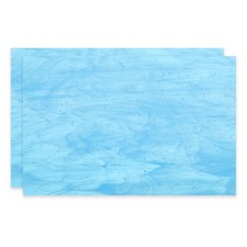 4 x 6 Inch Stained Glass Sheets, 2 Sheets Art Glass, Bright Blue