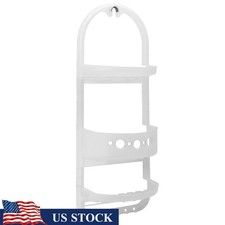 Large Shower Caddy Hanging Organizer 2 Shelves Deep Basket Rustproof Storage New