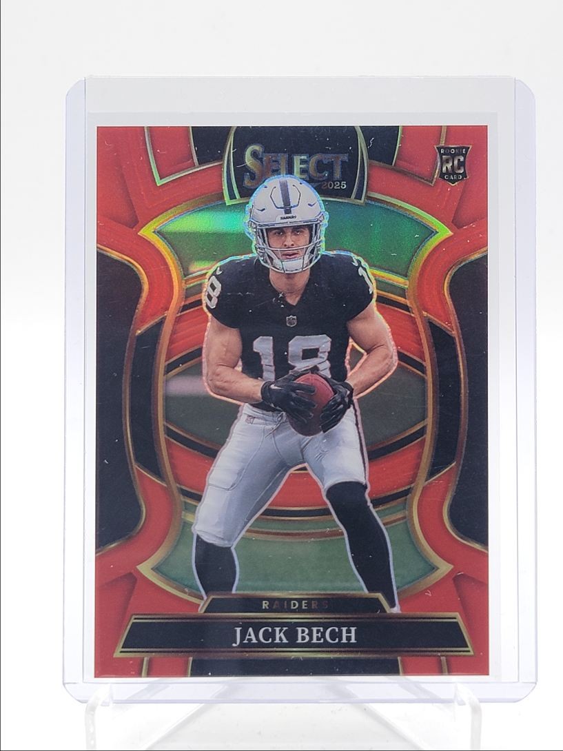 JACK BECH 2025 SELECT CONCOURSE ROOKIE RED PRIZM RAIDERS A RC /99 Q6638