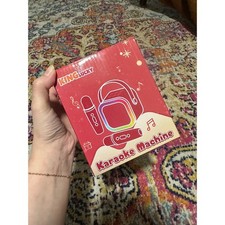 KING LUCKY  NEW Portable Karaoke Machine w/ Wireless Mic  Colorful Lights