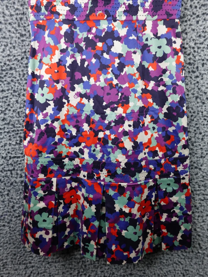Vestido berdina para mujer Tory Burch azul multi floral sin mangas hasta la rodilla talla 4 Foto 4 de 4