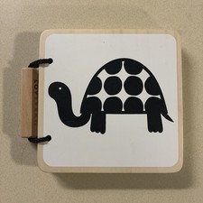 Lovevery Wooden High Contrast Animal Board Book From Looker Kit Black White