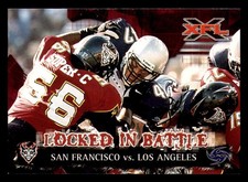 2001 Topps XFL Football Locked in Battle 4 card subset