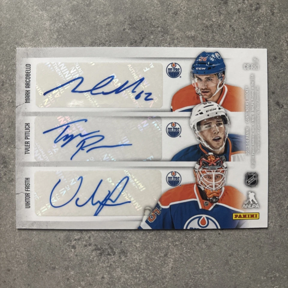 2013-14 Panini Contenders Sixes Autos #C6-RK1 Canucks & Oilers Rookies - Image 1 of 2