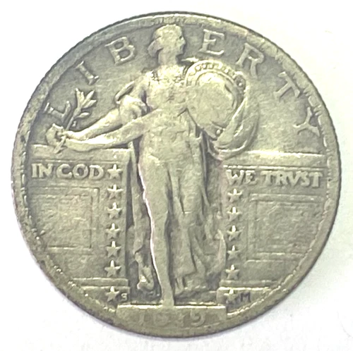 1919 S 25c Standing Liberty Silver Quarter San Francisco