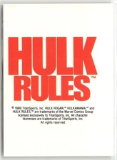 1990 Classic WWF #145a Hulk Rules (no logo contest on back) ☘️001