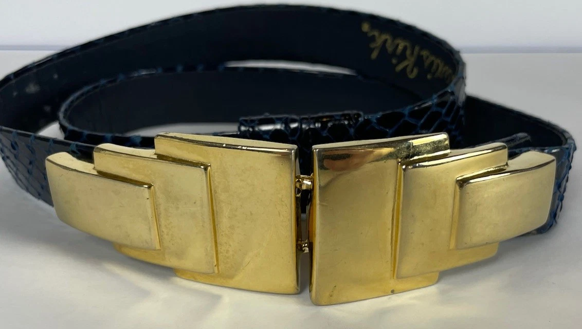Leather Gold Skinny Belts for Women for sale | eBay display picture 1