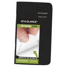 Planner, 2 Year Monthly Planner, 3.5" x 6", Pocket Size, Black 2026-2027