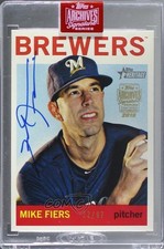 2019 22/97 Mike Fiers (2013 Topps Heritage) #13TH-382 Buyback Auto 7wx