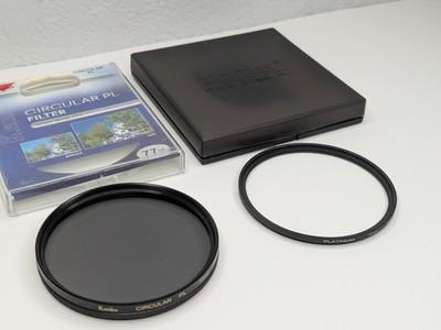 77mm Set of 2 Kenko Circular Polarizer, Platinum MC UV  - w/ Cases