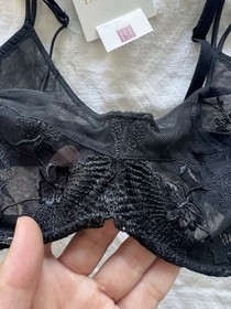 La Perla Bra 34c Black Lace 