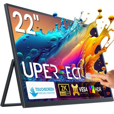 UMax 22 Touch 2K Tragbarer Monitore 22 Zoll Touchscreen Computer Laptop Display
