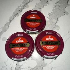 3 Pack - Kiwi Shoe Polish CORDOVAN Renews & Protects Leather, 1.125 oz-32g