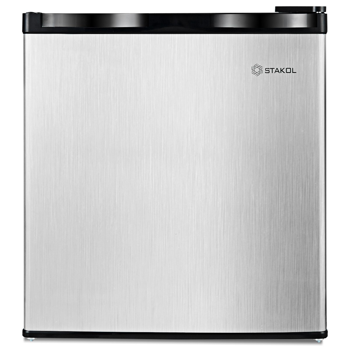 Costway 1.1 cu.ft. Compact Single Door Mini Upright Freezer w/Stainless Steel