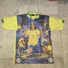 Vintage Ronaldhino Jimex Soccer Shirt Jersey One Size Sportswear Brazil HTF