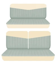 Fits 1949 to 1958 Pontiac Chieftain 2door Front 50-50 top and Rear seat covers