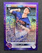 Griffin Jax 2022 Topps Chrome Purple Speckle Refractor Rookie Auto /299 RAYS RC
