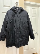 LANDS' END Squall Parka - Navy Blue With Navy Fleece Lining Women  s Size XL 18