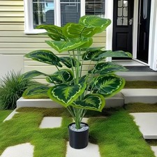 24 Leaves Giant Artificial Plant Tree Indoor ...