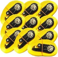 Spanngurt Ratsche Zurrgurt 800kg 6m 10er Set B-WARE Gelb EN 12195-2 Profi Gurt
