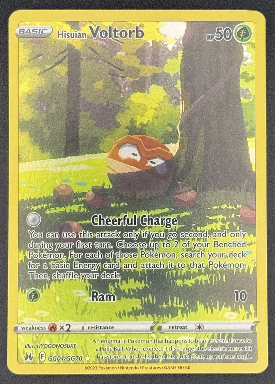 Hisuian Voltorb GG01/GG70 Pokemon Crown Zenith: Galarian Gallery Ultra Rare NM