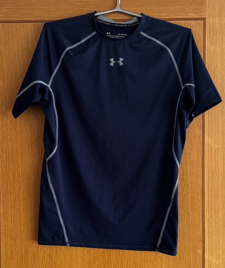 Men's Under Armour Short Sleeve Navy HeatGear Compression Top XL RRP £32