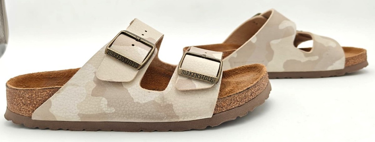 Birkenstock Arizona Desert Soil Camo Sandals Women 7 EU 38 Taupe Sand Birko-Flor View 5