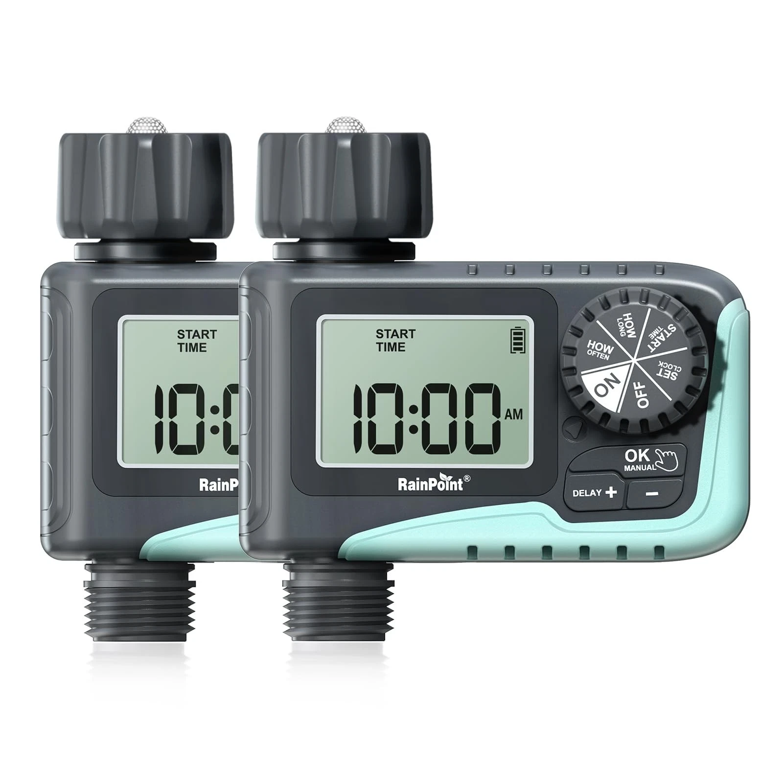 RAINPOINT Sprinkler Timer, Programmable Water Timer for Garden Hose, Outdoor ...