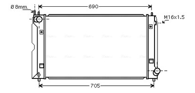 AVA QUALITY COOLING TOA2386 Kühler, Motorkühlung für TOYOTA