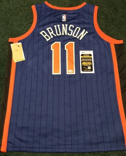 Jalen Brunson Signed Autographed New York Knicks Basketball Jersey NWT JSA COA