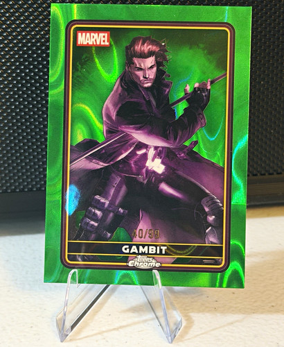 Topps 2025 Topps Chrome Marvel Deadpool Gambit #10 Green Parallel 40/99