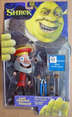 SHREK: LORD FARQUAAD MASKOT mit trennbarem Kopf. Mc Farlane Action Figuren NEU