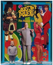 Austin Powers Five Magnet Collectible Set - Mega Mags - ATA-BOY - 5 Magnets