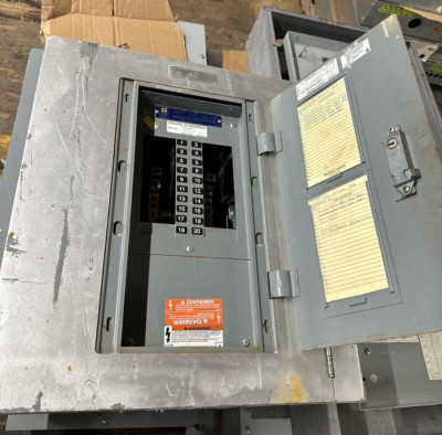 Square D NQOD20L100CU Panelboard 100A 120/240V 3PH 3W MLO Main Lug P309