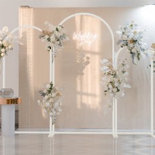 3x Large Metal Arch Backdrop Stand Wedding Arch Square Arched Frame 5/6/6.7ft